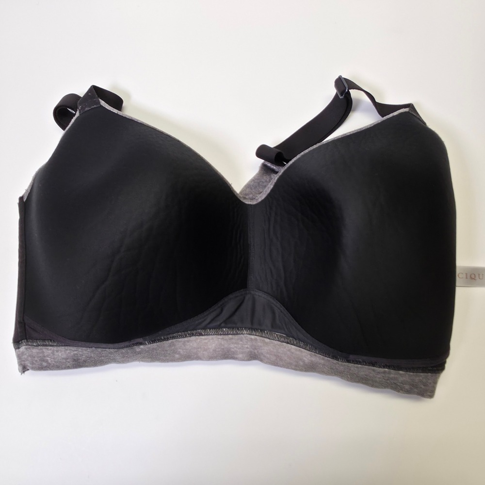 Cacique Modern Lightly Lined Lounge Bra 38F/40F Lot of 2 Gray Padded Discontinue - Picture 12 of 16